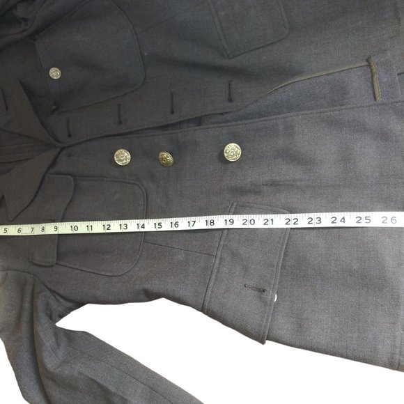 VTG WWII Military Jacket Wool Uniform Scovill MFG Waterbury Eagle Buttons Patch - Picture 15 of 16